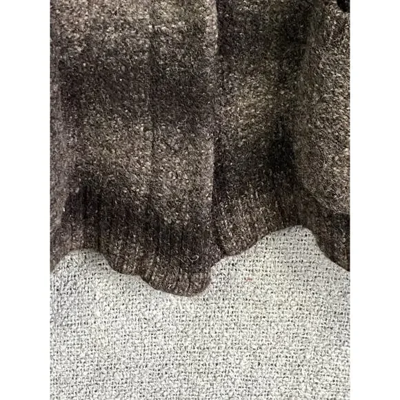 Lucky Brand Y2K Hooded Cardigan Sweater Women’s XL 100% Wool 90’s Grunge Retro - Picture 7 of 11